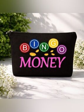 NWT BINGO Zipper Canvas Bag Makeup